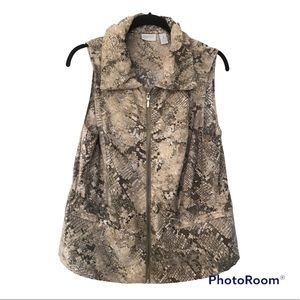 Zenergy by Chico's Snake Print Vest Size 2